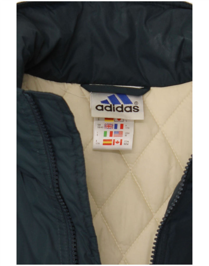 Мужская стеганая куртка Adidas UK 38/40, средний темно-синий, нейлон