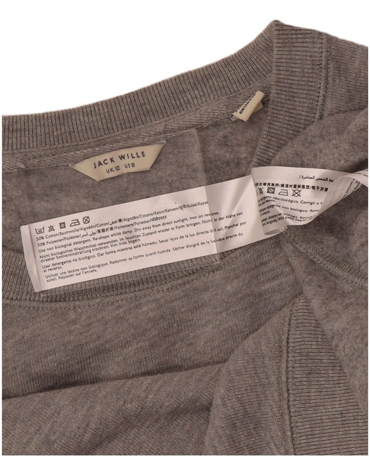 Женский свитер-свитшот Jack Wills UK 12, хлопковый средний серый в крапинку
