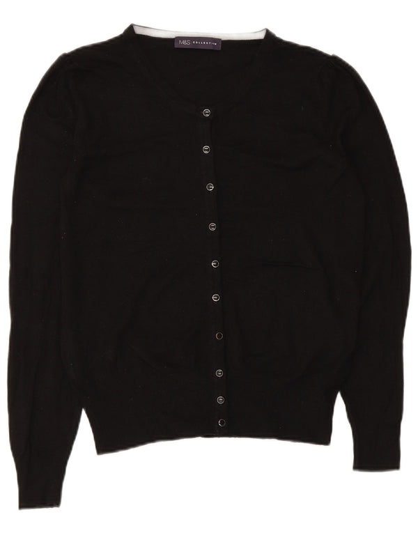 Женский кардиган Zara UK 8, маленький черный вискоза