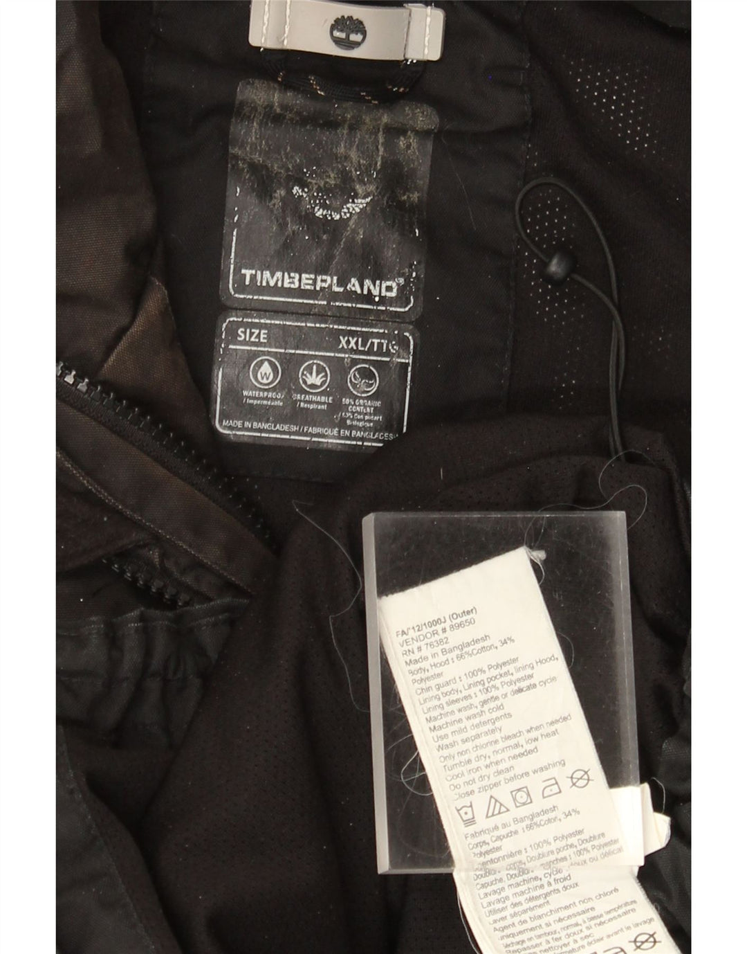 Мужская ветровка Timberland UK 44 2XL, черный хлопок