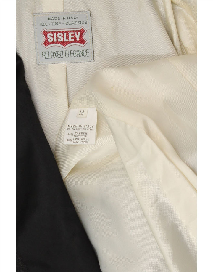 Мужской пиджак на 1 пуговице Sisley UK 38, средний серый полиэстер