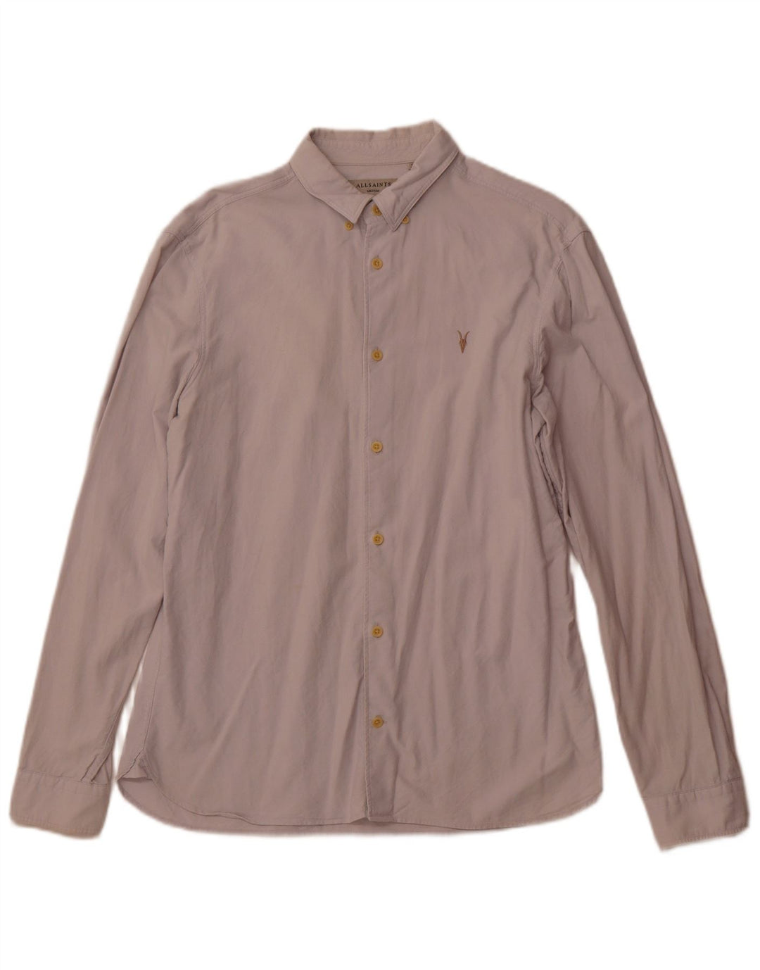 Мужская рубашка All Saints из хлопка белого цвета среднего размера