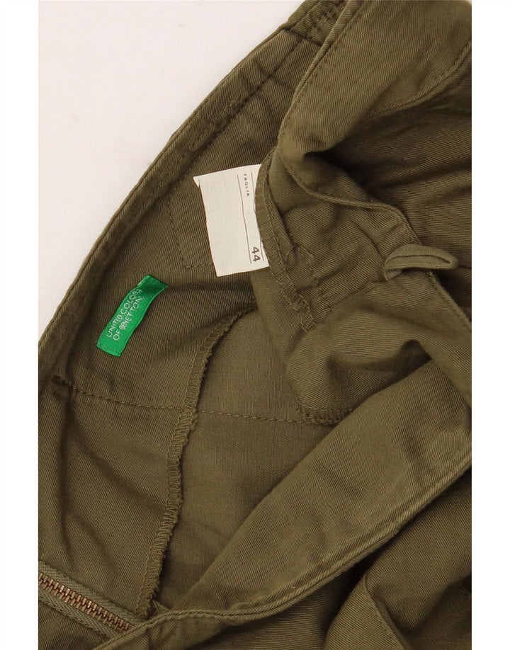 Benetton Женская юбка-трапеция IT 44 Medium W32 Хаки