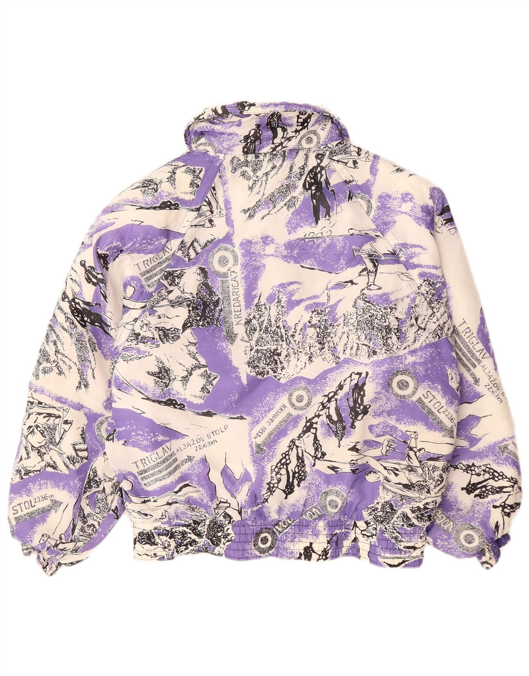 Женская лыжная куртка YASSA UK 18 XL с цветными блоками фиолетового цвета