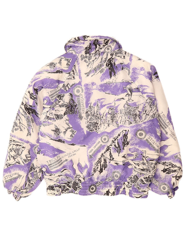 Женская лыжная куртка YASSA UK 18 XL с цветными блоками фиолетового цвета