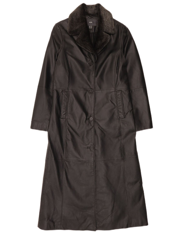 TCM Womens Leather Coat UK 12 Medium Black Leather