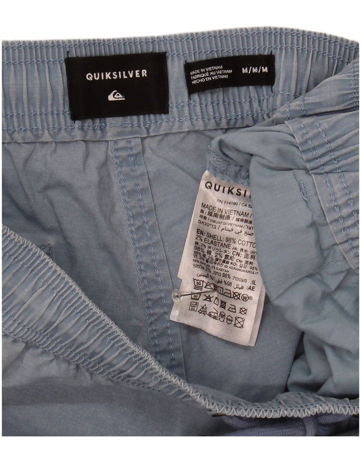 Мужские спортивные шорты обычного кроя Quiksilver, хлопковые, среднего размера, синего цвета