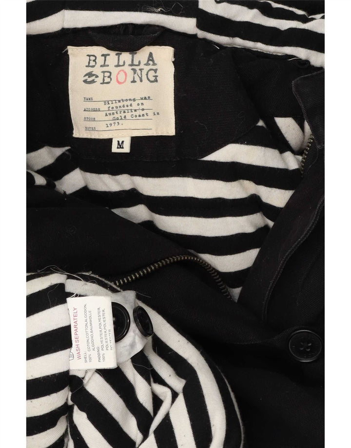 Женская парка Billabong с капюшоном UK 14, средний черный хлопок