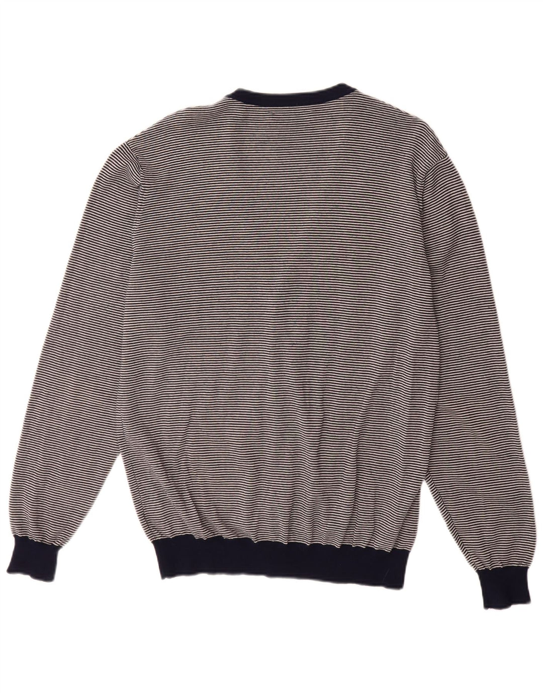 Мужской кардиган FRED PERRY, свитер XL, темно-синий в тонкую полоску, мериносовая шерсть