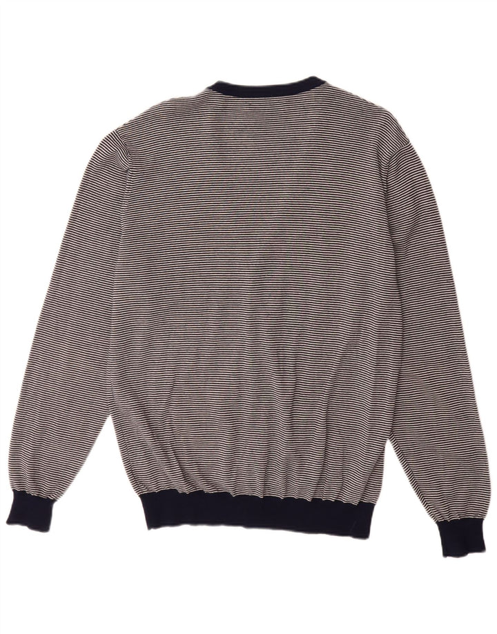 Мужской кардиган FRED PERRY, свитер XL, темно-синий в тонкую полоску, мериносовая шерсть