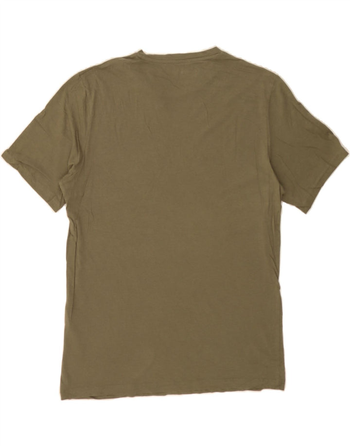 JACK & JONES Mens Graphic T-Shirt Top Medium Khaki Cotton Vintage Jack & Jones and Second-Hand Jack & Jones from Messina Hembry 