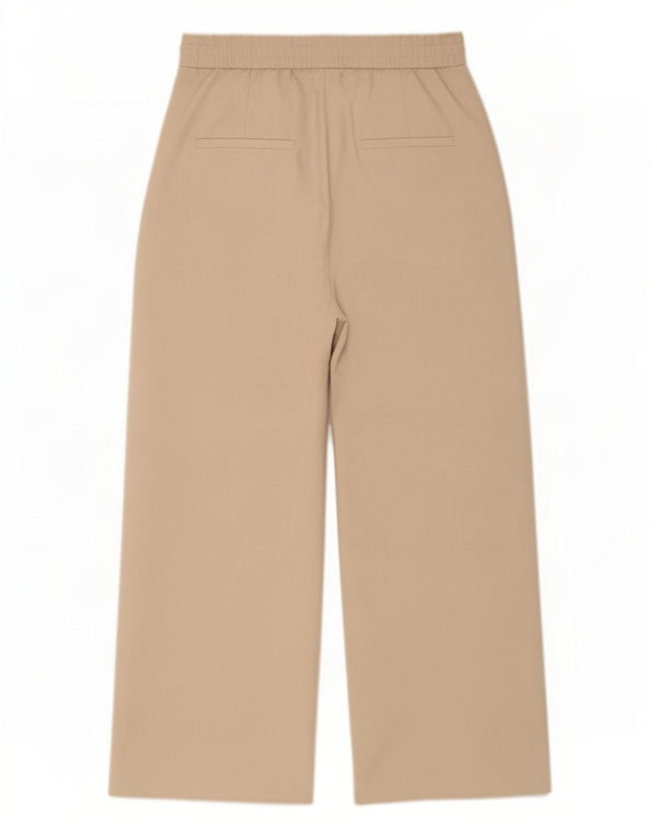 Zara Женские широкие брюки чинос с высокой талией, маленькие W26 L25, бежевые