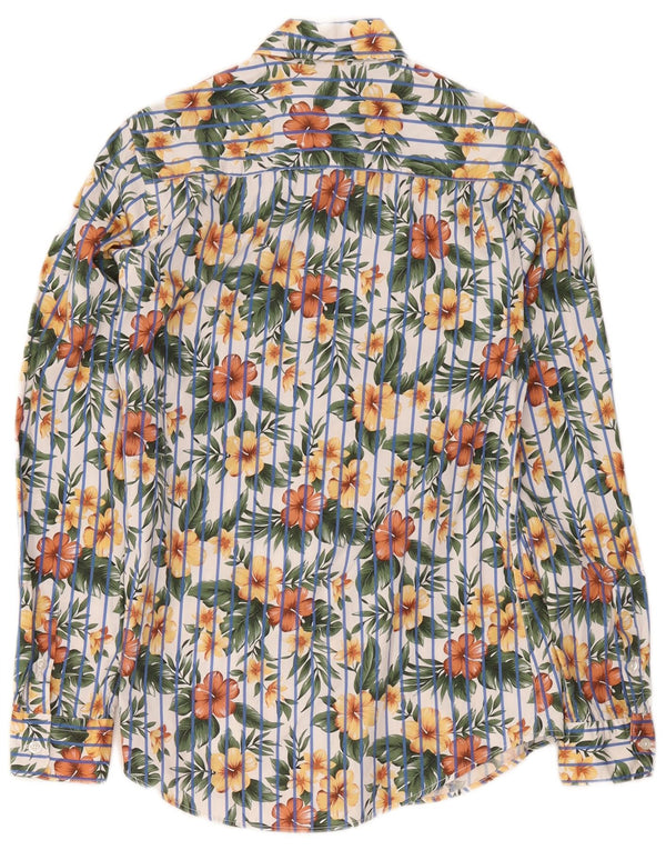Roy Rogers Mens Hawaiian Slim Shirt Small Multicoloured Floral Cotton