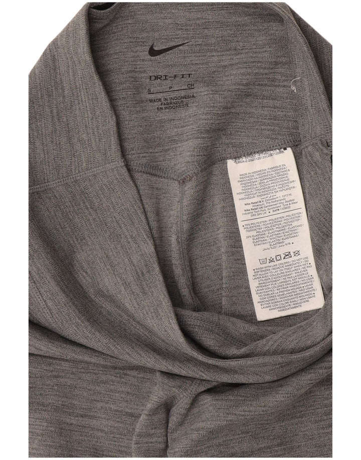 Женские леггинсы Nike Dri Fit UK 8, маленький серый полиэстер с крапинками