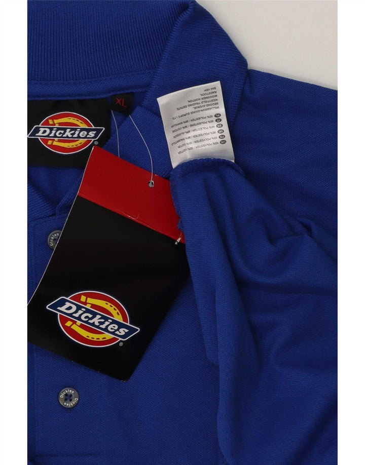 Мужская рубашка-поло Dickies XL, синяя, полиэстер
