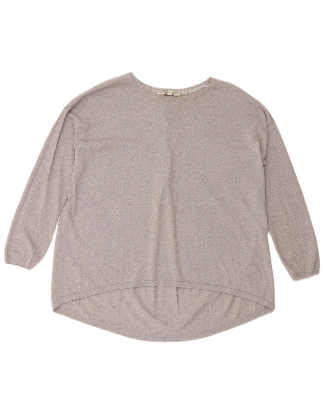 Женский джемпер свободного кроя MONSONON с вырезом «лодочкой», Великобритания 14, средний фиолетовый, шерсть