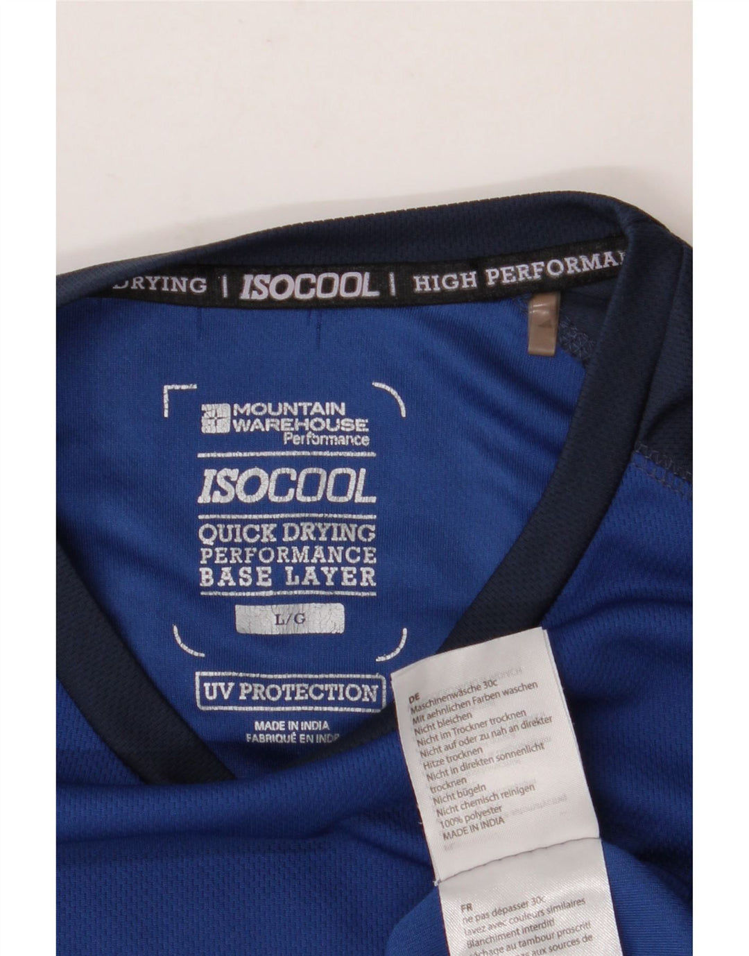 MOUNTAIN WAREHOUSE Мужская футболка IsoCool, большой синий цветной блок