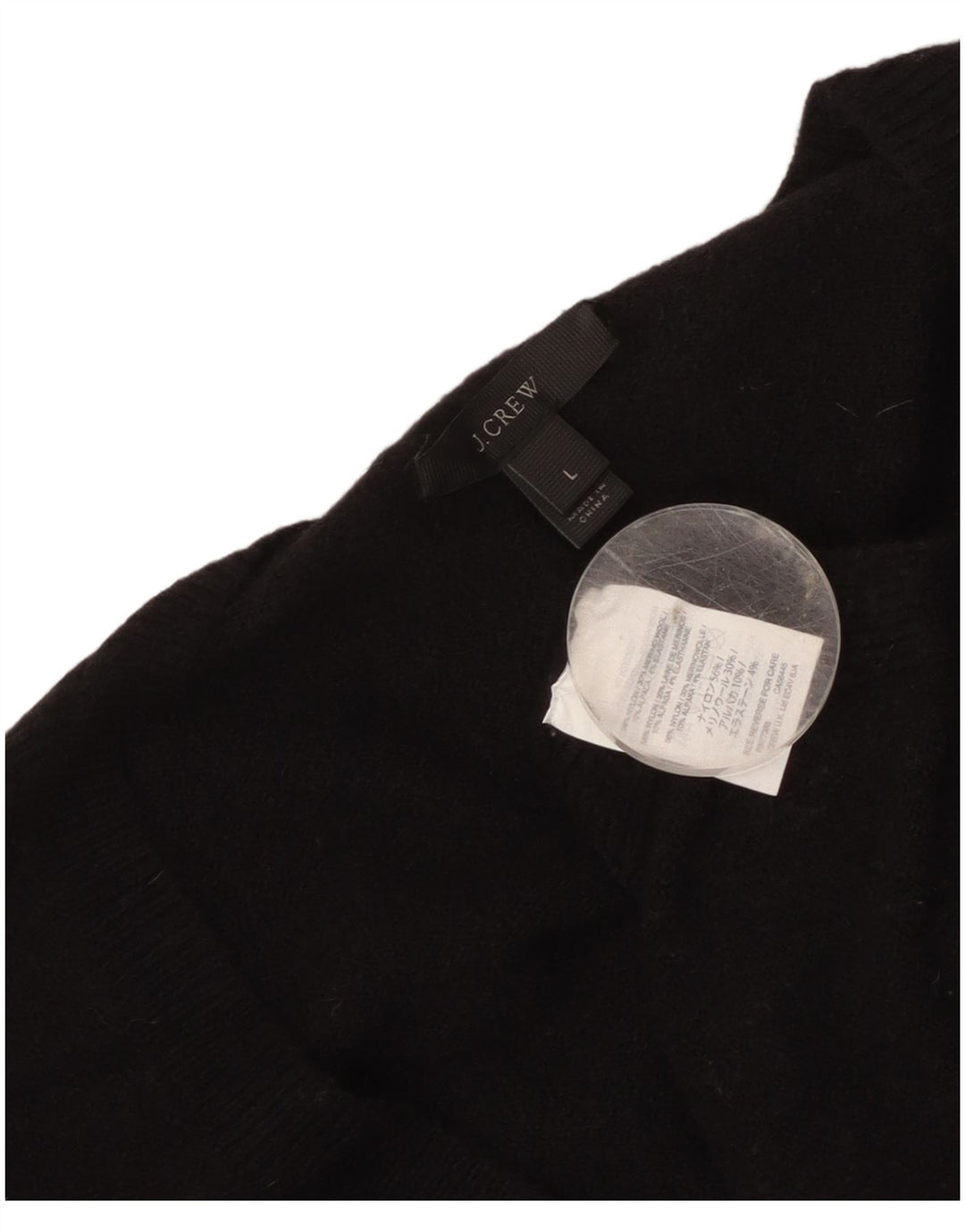 Женский джемпер с v-образным вырезом J. Crew, Великобритания 16, большой черный нейлон