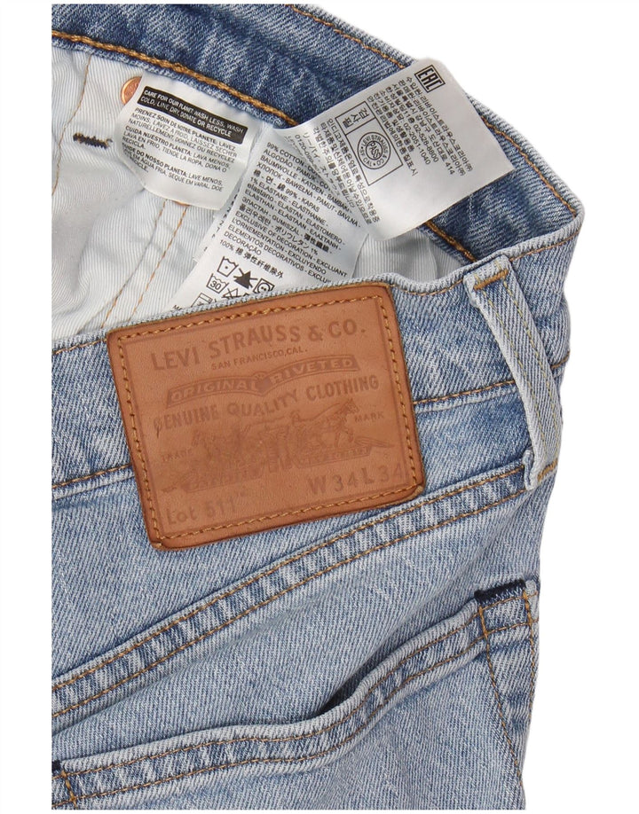 Мужские джинсы LEVI'S 511 Slim W34 L34 Синие, хлопок