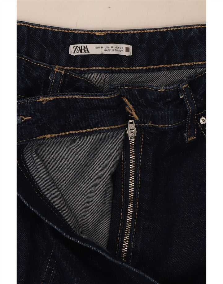 Женские джинсовые шорты Zara Medium W28, темно-синие, хлопок