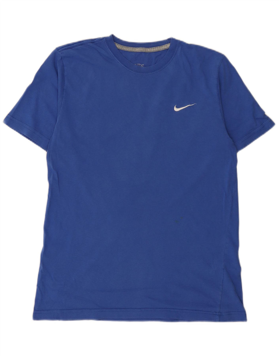 Мужская футболка обычного кроя Nike, хлопковый топ среднего синего цвета