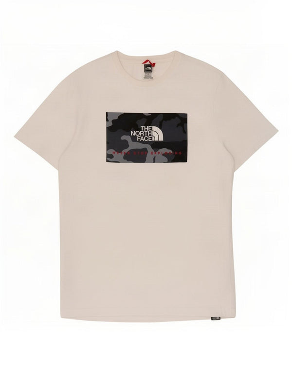 Мужская футболка с рисунком The North Face, маленький белый хлопковый топ