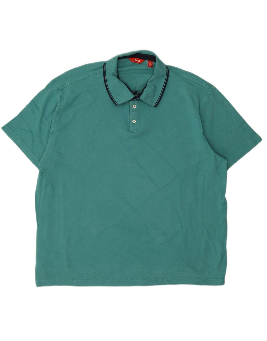 IZOD Mens Polo Shirt 2XL Green Cotton
