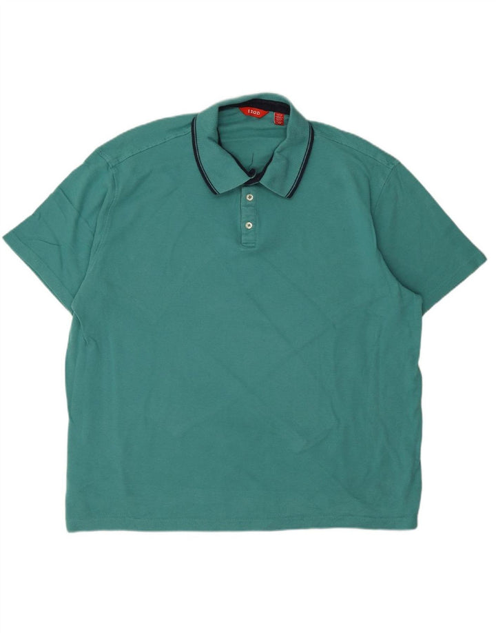 IZOD Mens Polo Shirt 2XL Green Cotton