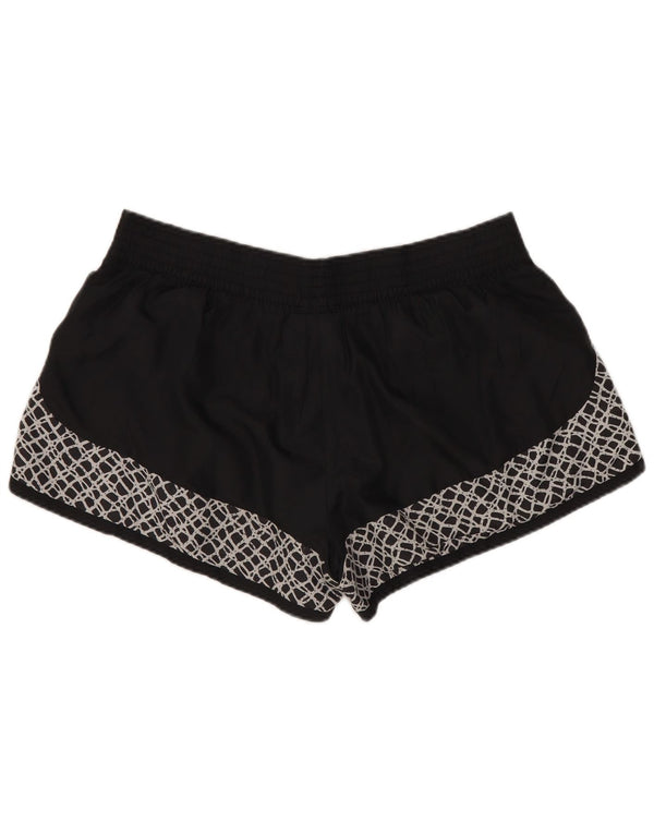 Женские спортивные шорты NIKE UK 14, большие черные полиэстер с геометрическим рисунком