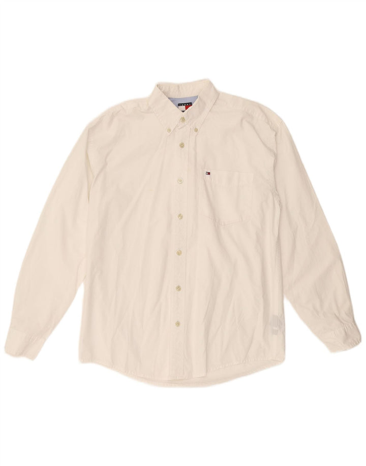 TOMMY HILFIGER Рубашка для мальчика 13-14 лет, большая белая, хлопковая
