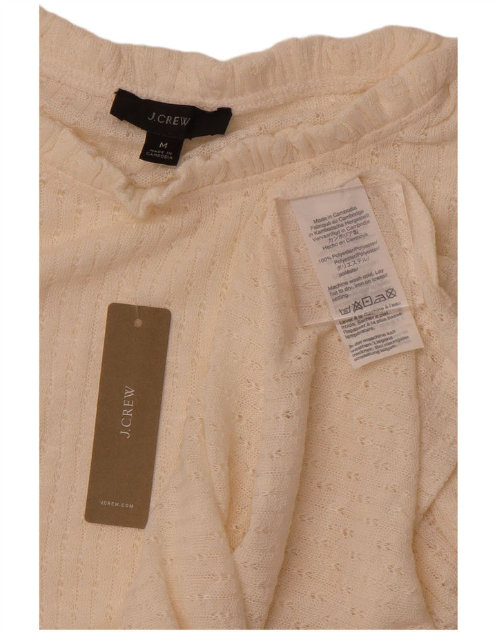 Женская трикотажная блузка J. CREW Top UK 14, средний цвет, белый полиэстер