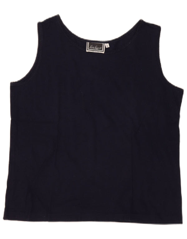 Luisa Spagnoli Womens Vest Top UK 10 Small Navy Blue