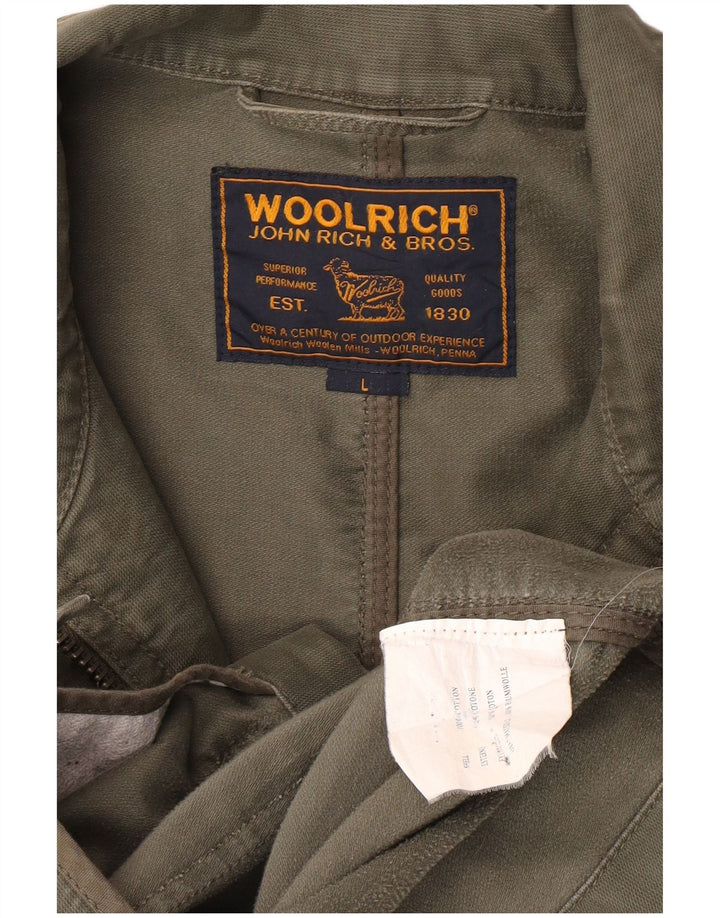 Мужская куртка Woolrich в стиле милитари UK 40, большой размер, цвет хаки, хлопок