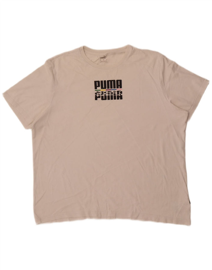 Мужская футболка с рисунком Puma XL, белый хлопок