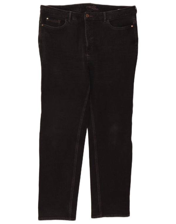 Женские прямые джинсы Marks & Spencer Magic, Великобритания 18 XL W36 L28, черный хлопок