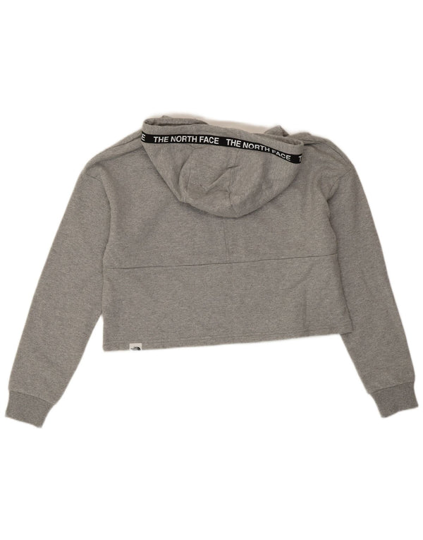 Женский укороченный джемпер с капюшоном и рисунком The North Face UK 14, средний серый в крапинку
