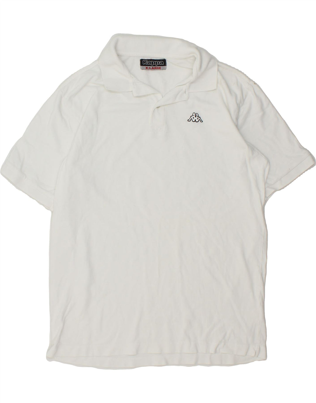 KAPPA Mens Polo Shirt XL White Cotton Vintage Kappa and Second-Hand Kappa from Messina Hembry 