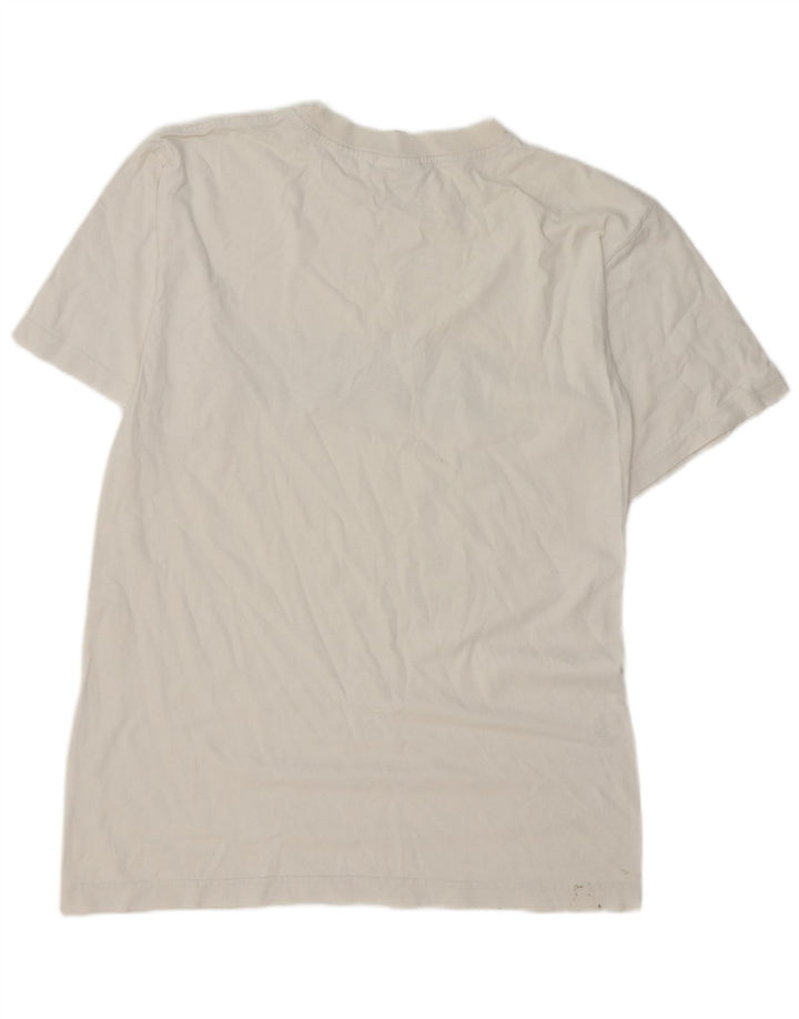 ADIDAS Mens Graphic T-Shirt Top Small White Cotton