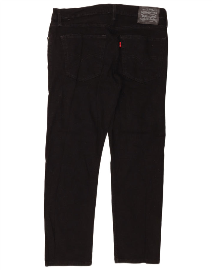 Мужские зауженные джинсы Levi's 502 W36 L30, черный хлопок