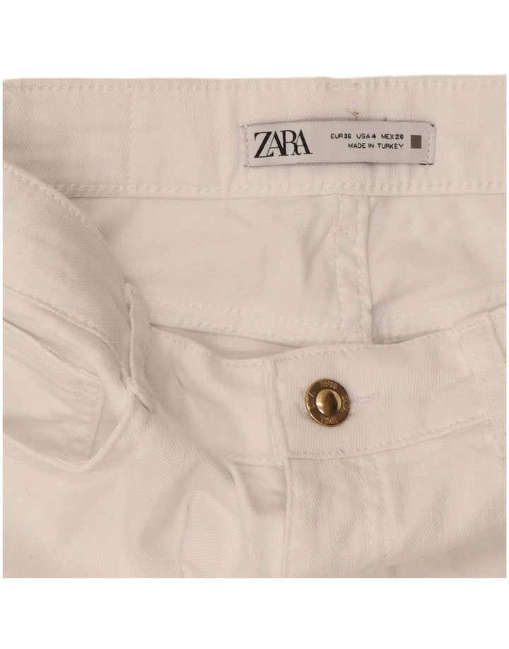 Женские прямые джинсы Zara EU 36 XS W26 L29 белые