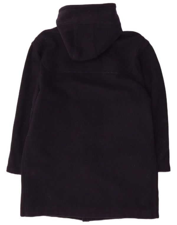 Sisley Mens Relaxed Elegance Hooded Duffle Coat UK 36 Small Navy Blue Wool