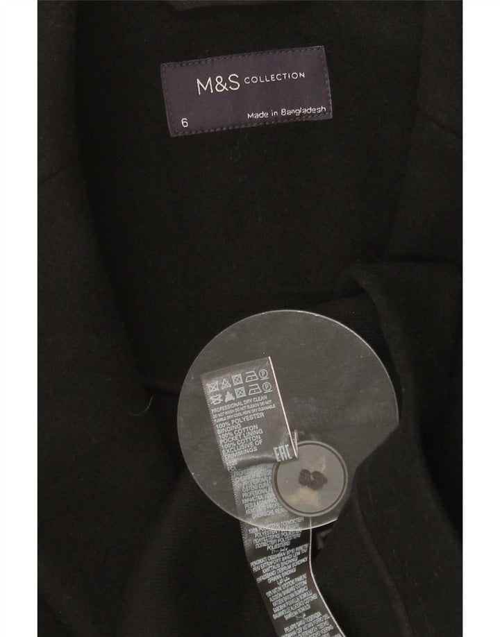 Женское пальто Marks & Spencer UK 6 XS, черный полиэстер