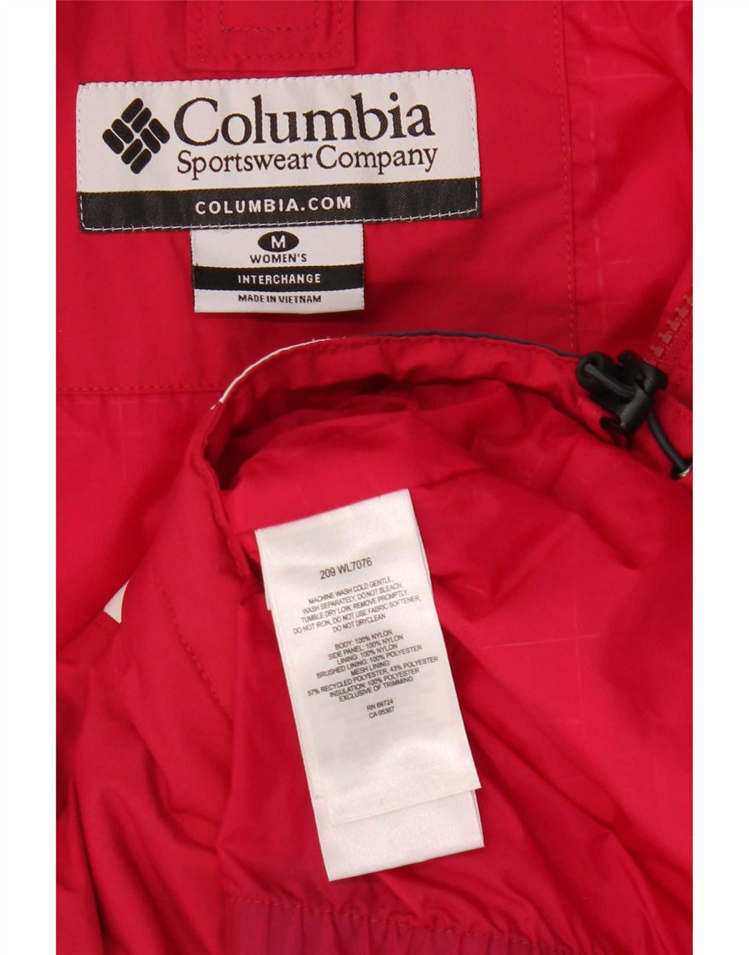 Женская лыжная куртка Columbia Omni-Tech с капюшоном UK 12, средний красный, цветной блок