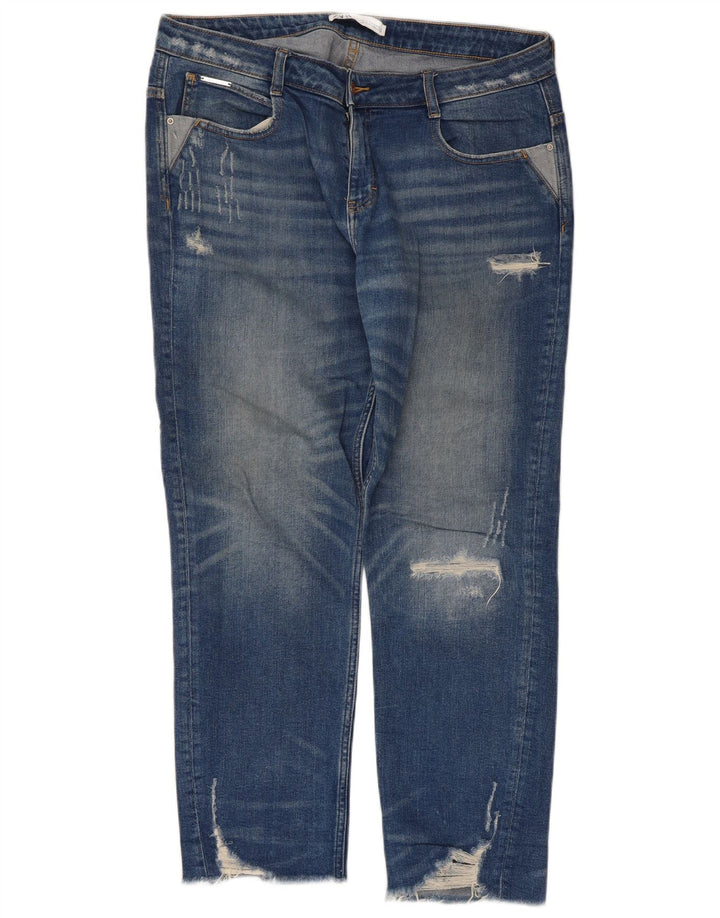 Женские прямые джинсы Zara EU 42, большие W32 L28, синие