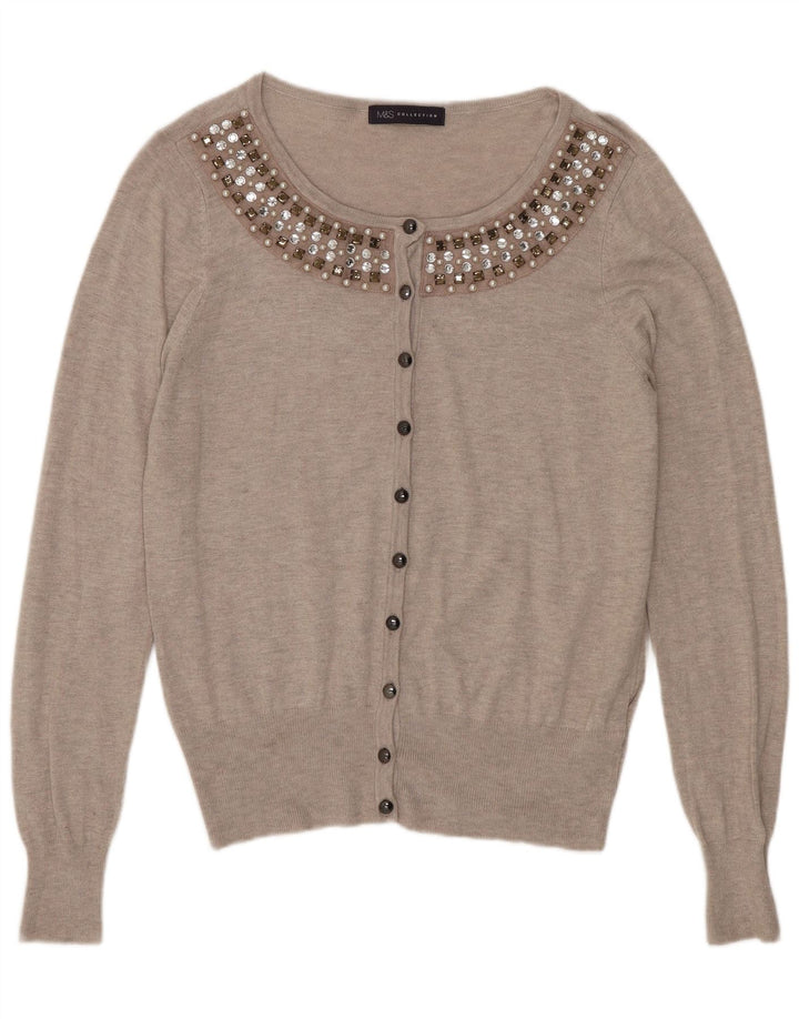 Женский кардиган Marks & Spencer UK 14 Средний Серый Вискоза