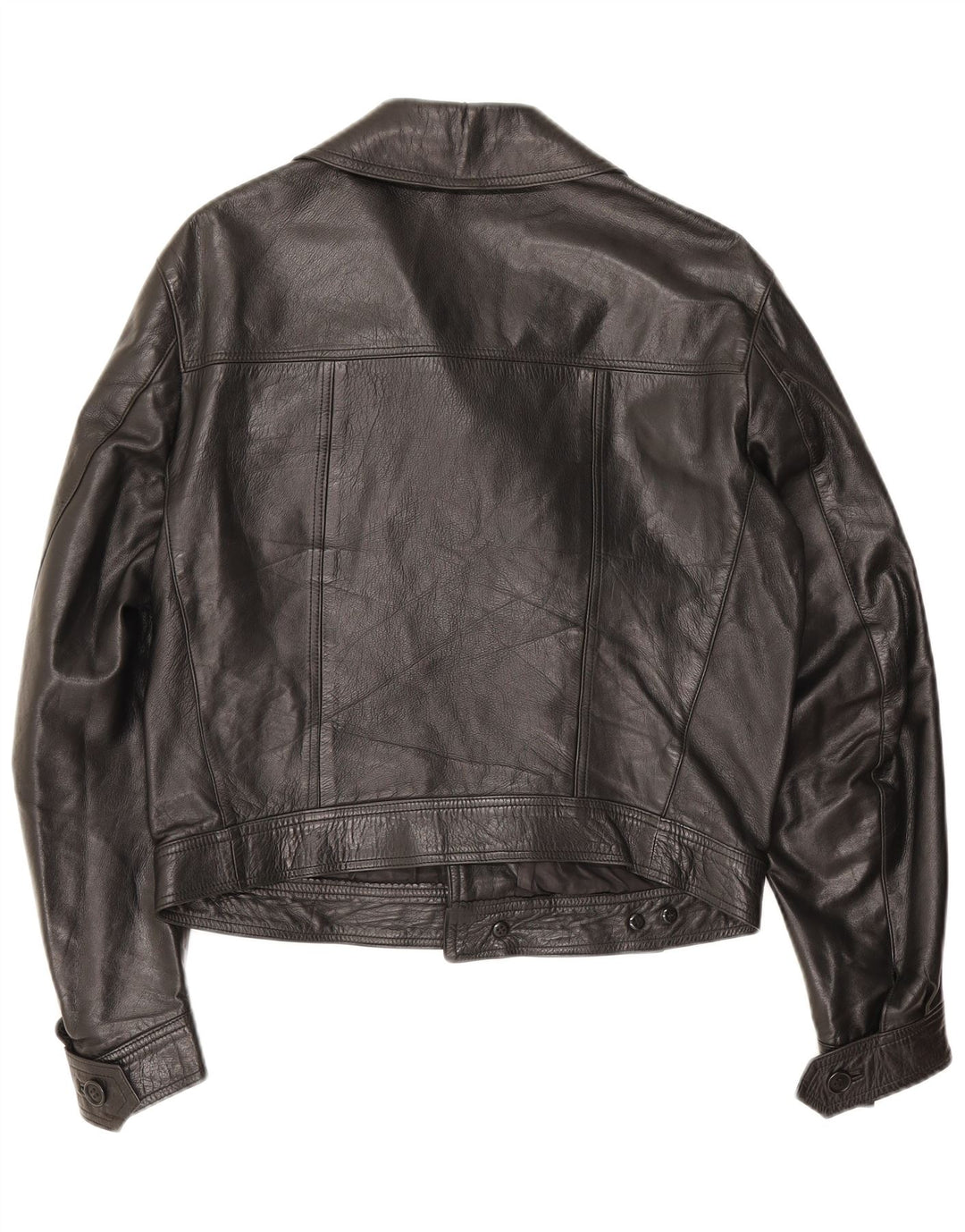 Мужская укороченная кожаная байкерская куртка Berrino IT 48 Medium Black