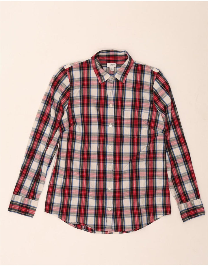 Женская рубашка J. Crew UK 10, маленькая красная клетка, хлопок