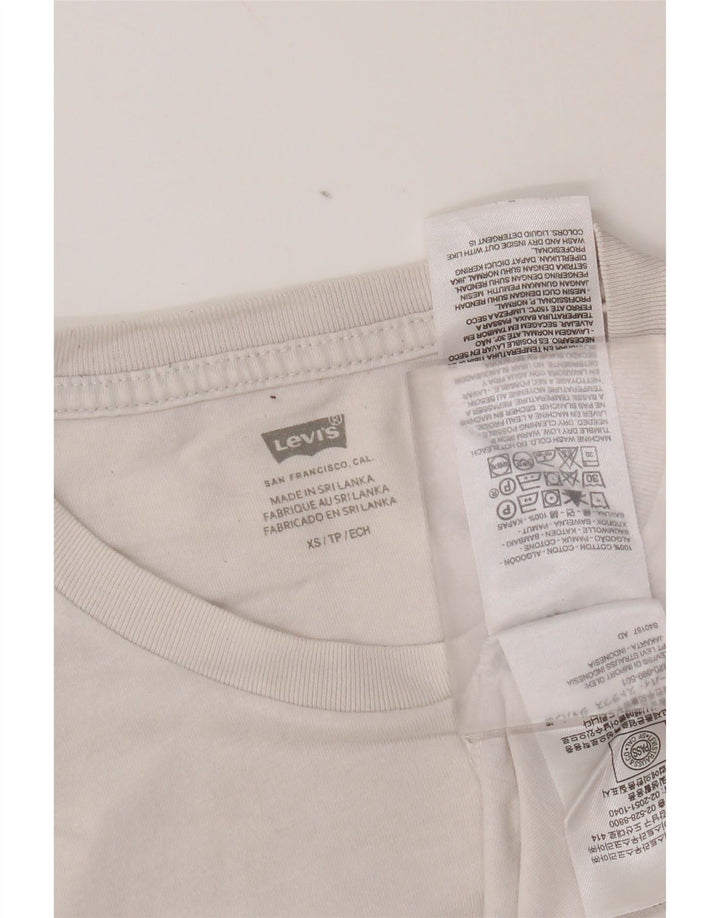 Мужская футболка с рисунком Levi's Top XS, белый хлопок с цветными блоками