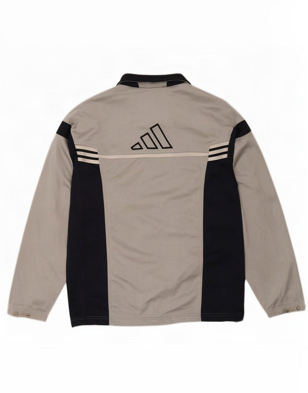 Мужской спортивный костюм Adidas с графическим рисунком, верхняя куртка, средний серый полиэстер с цветными блоками