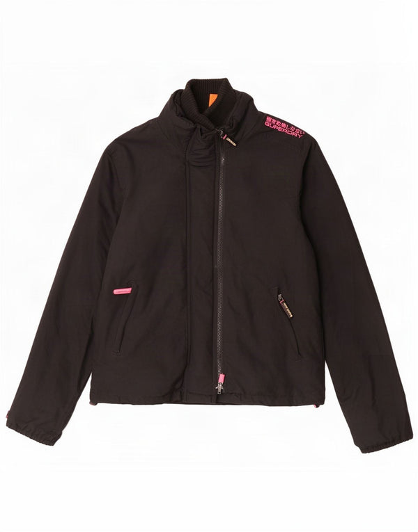 Женская дождевик The Windcheater Superdry UK 18 XL, черный нейлон